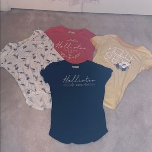 Hollister 4 pack of woman’s size S stylish tee’s